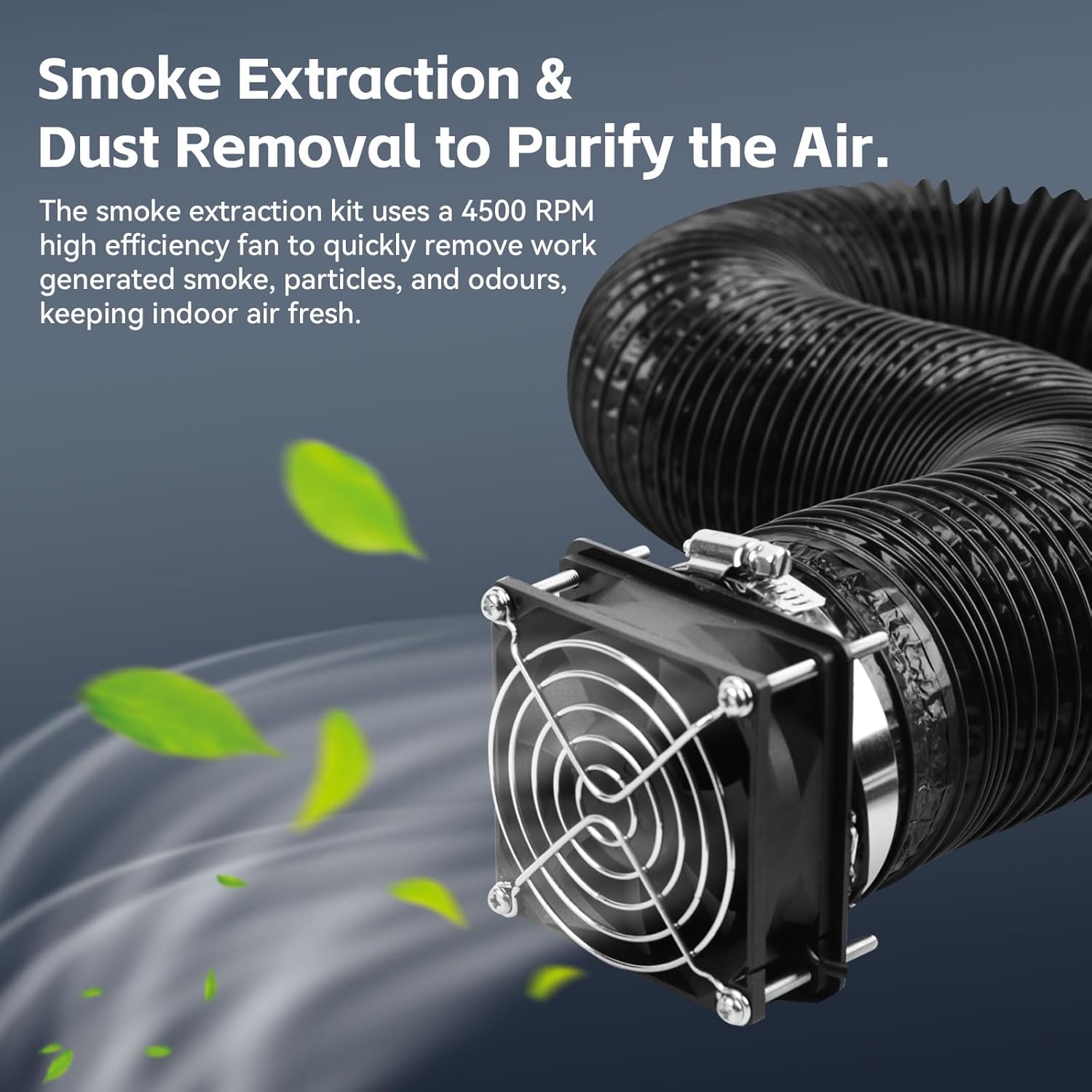 Smoke Exhaust Kit with Efficient Ventilation 4500RPM Fan and Pipe,Exhaust Smoke&Odors,Fan Fume Extraction Kit Exhaust
