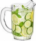 32 oz Clear Plastic Water Pitcher, Contoured Lip, 1 Count