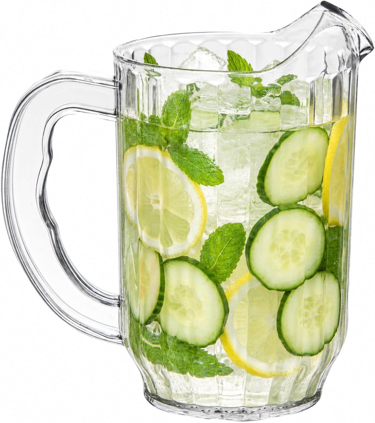 32 oz Clear Plastic Water Pitcher, Contoured Lip, 1 Count