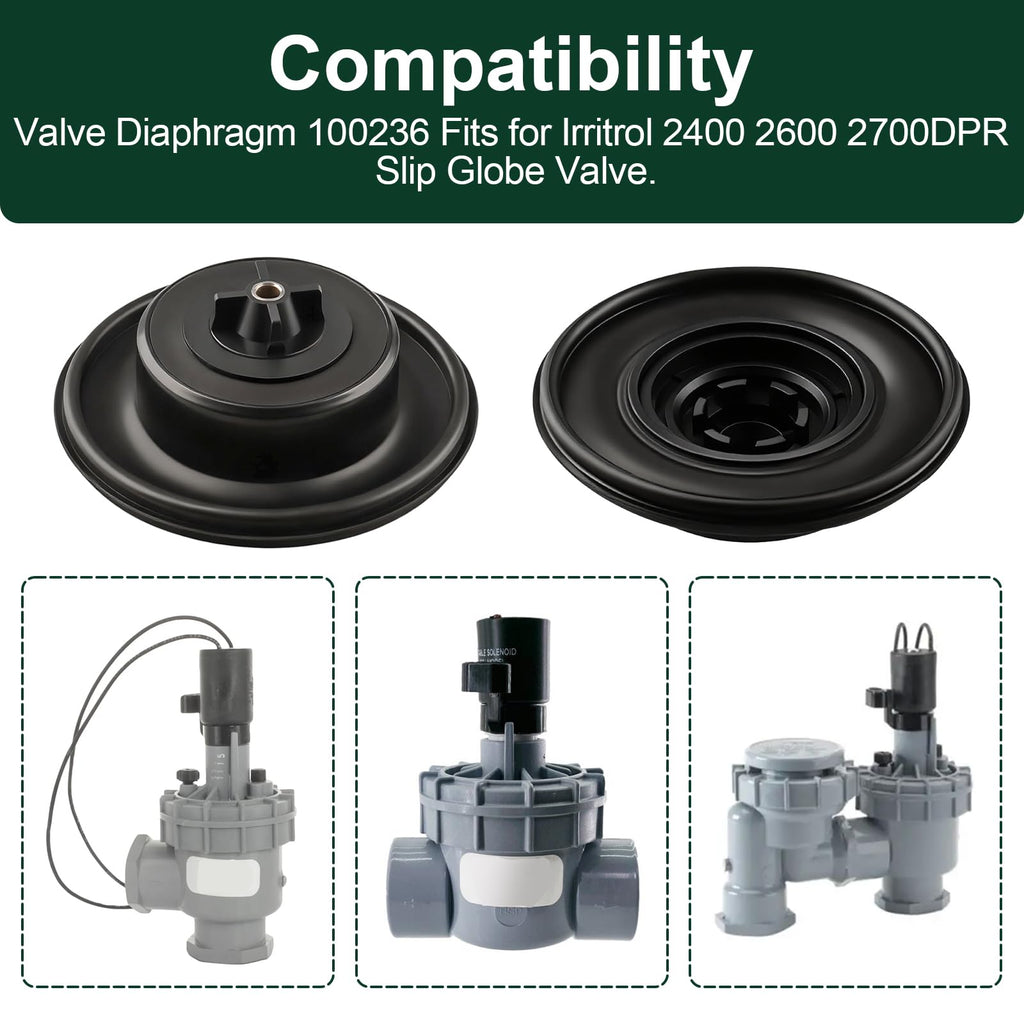 3/4" - 1" Valve Diaphragm Assembly Replacement 100236 2 Pack