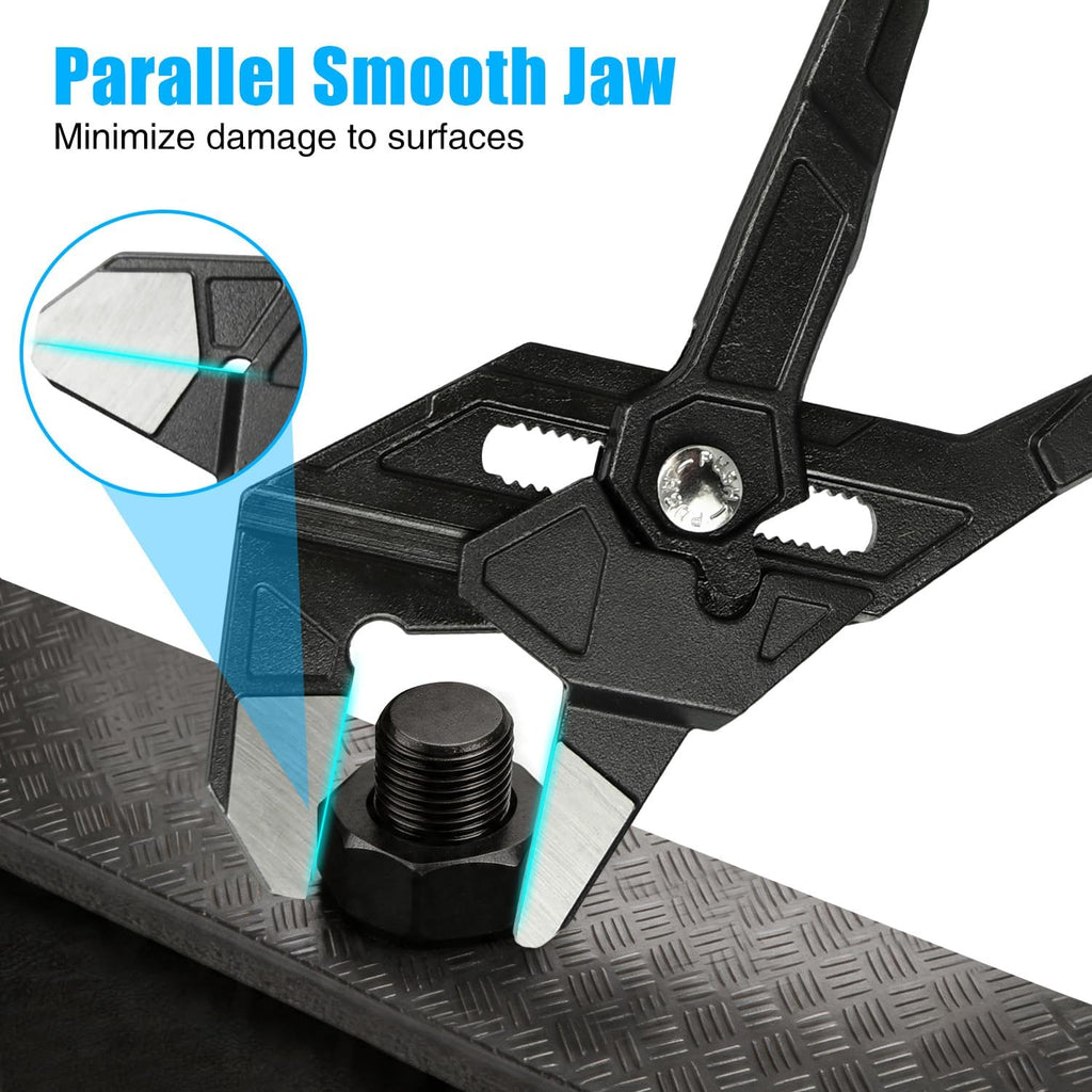 10-Inch Pliers Wrench, Adjustable Smooth Jaw Parallel Pliers