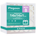 14x14x1 Air Filter 6 Pack MERV 8 Upgraded Version-More Folds