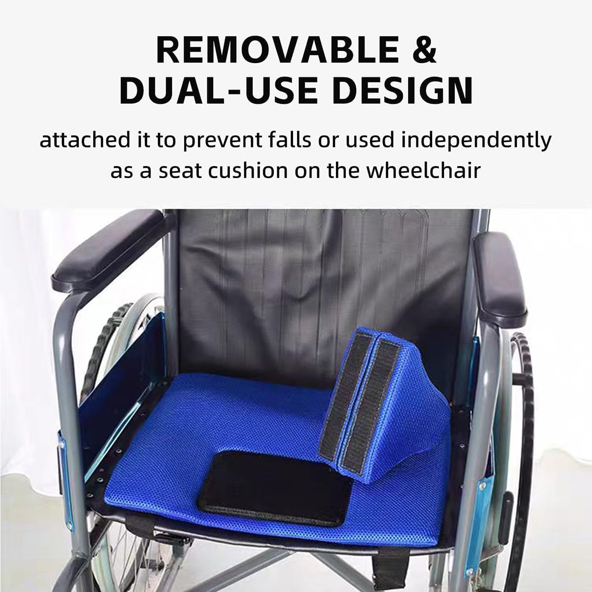 Anti-Slip Wheelchair Seat Cushion for Seniors and Disabled Patients, Prevent Leg Slippage Seat Pad with Adjutable