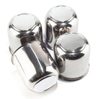 4Pcs 3.27" Stainless Trailer Wheel Center Caps, 3.41" H Chrome