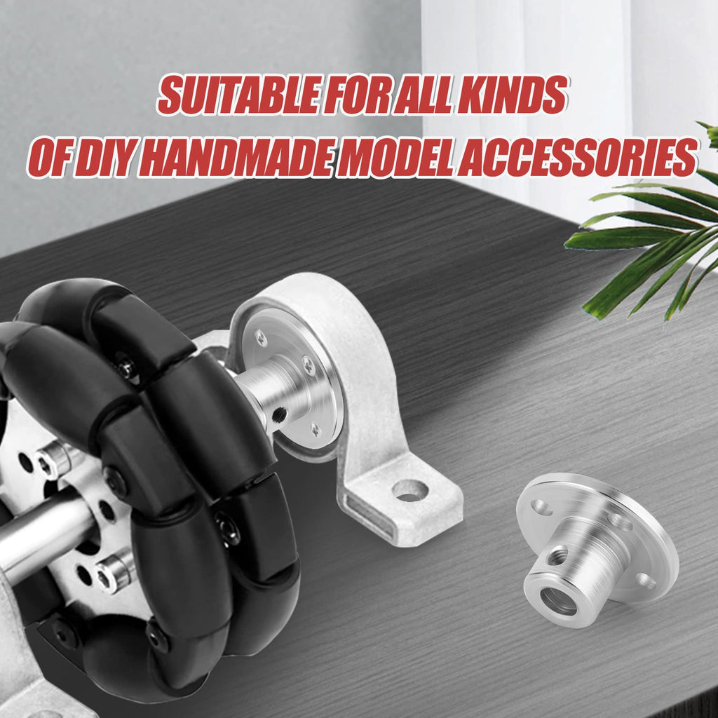 QCQIANG 8PCS 5mm Flange Coupling, Motor Shaft Coupler, Flanged Shaft Mount, for DIY Handmade Model