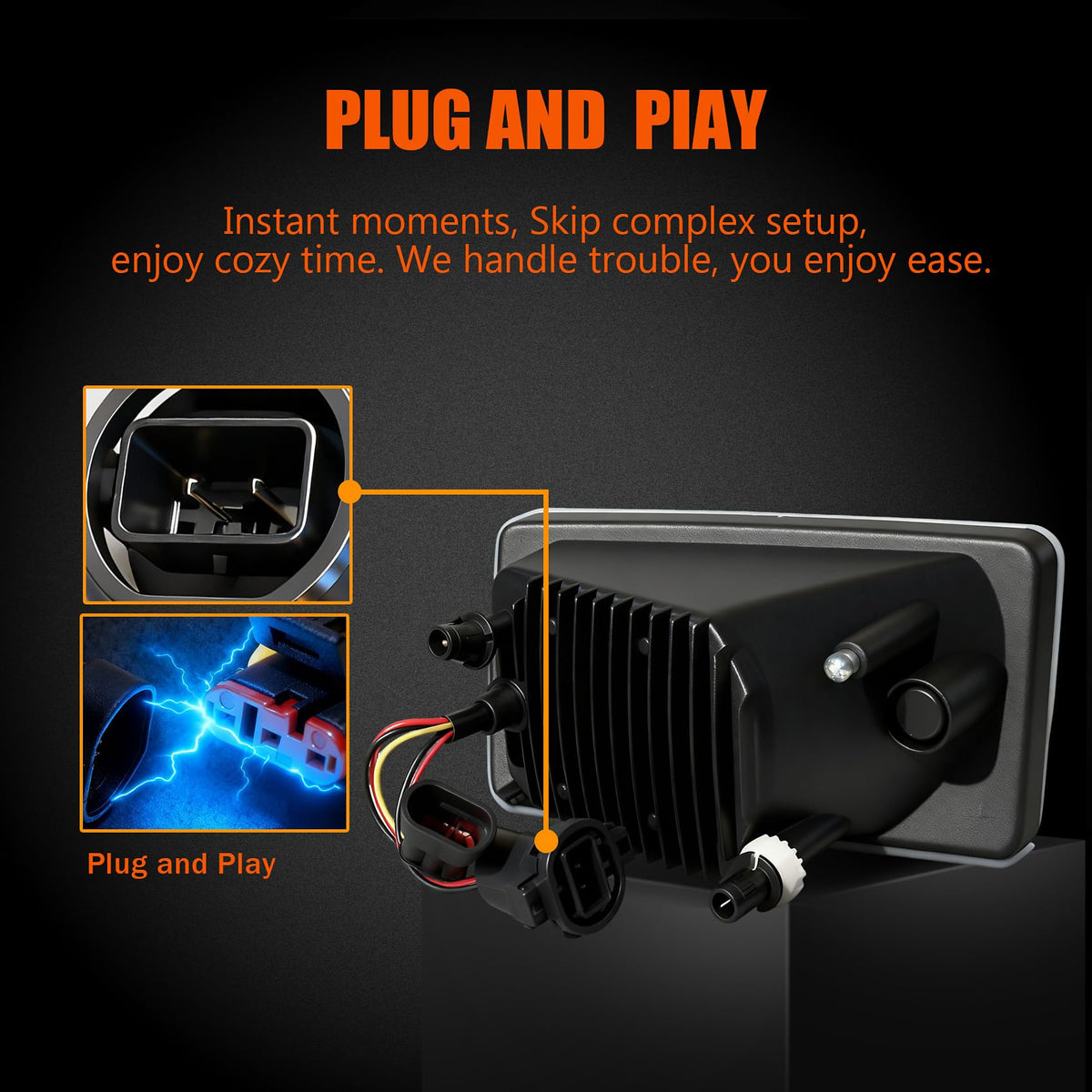 LED Fog Lights with DRL Turn Signal Pair Clear Lens Plug and Play