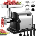 Heavy Duty Stainless Steel Meat Grinder | 3000W Max | 3 Plates | 3 Sausage Stuffers | Stainless Steel Blade | Kubbe