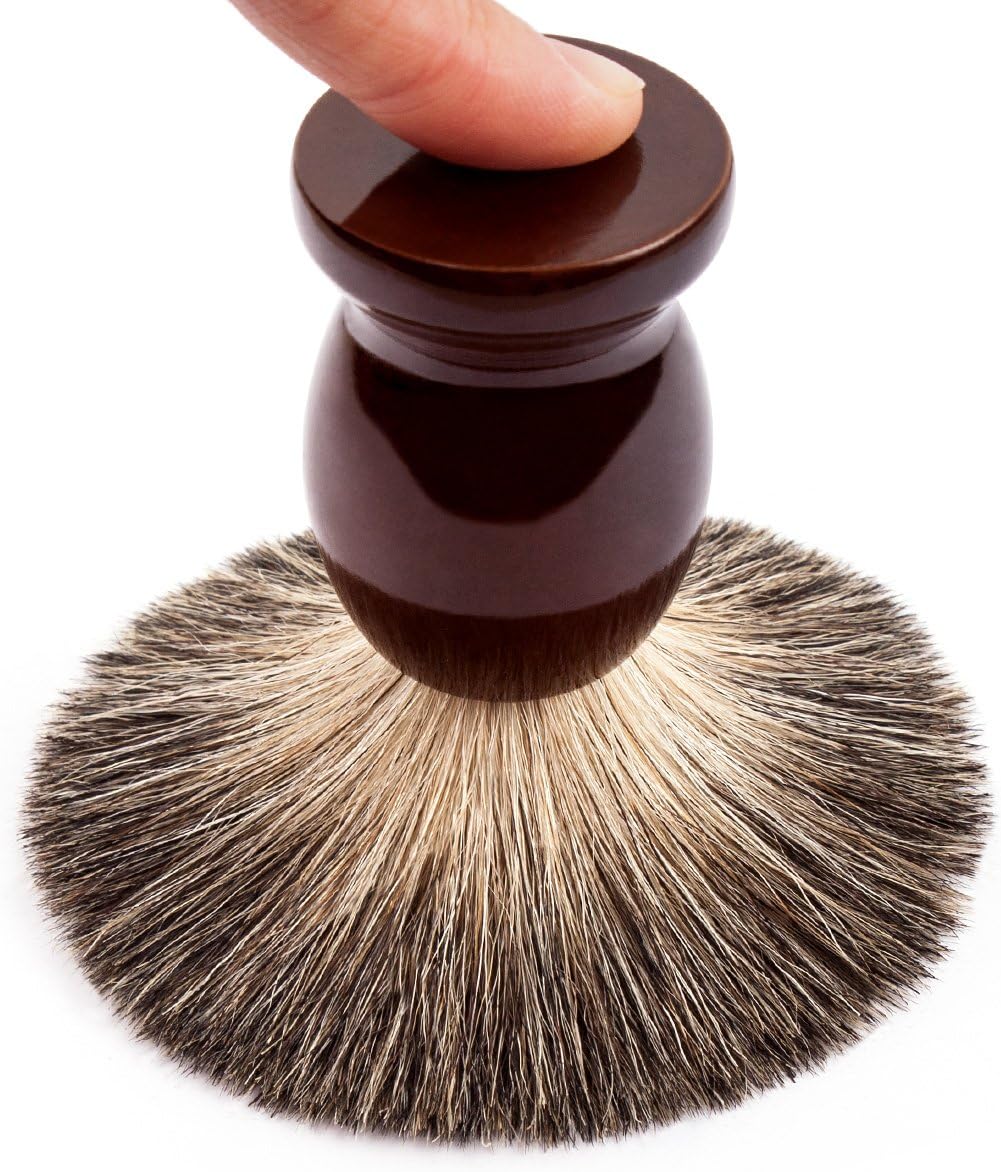 100% Best Original Pure Badger Hair Shaving Brush Handmade. Real Wood Base. Perfect for Wet Shave, Safety Razor