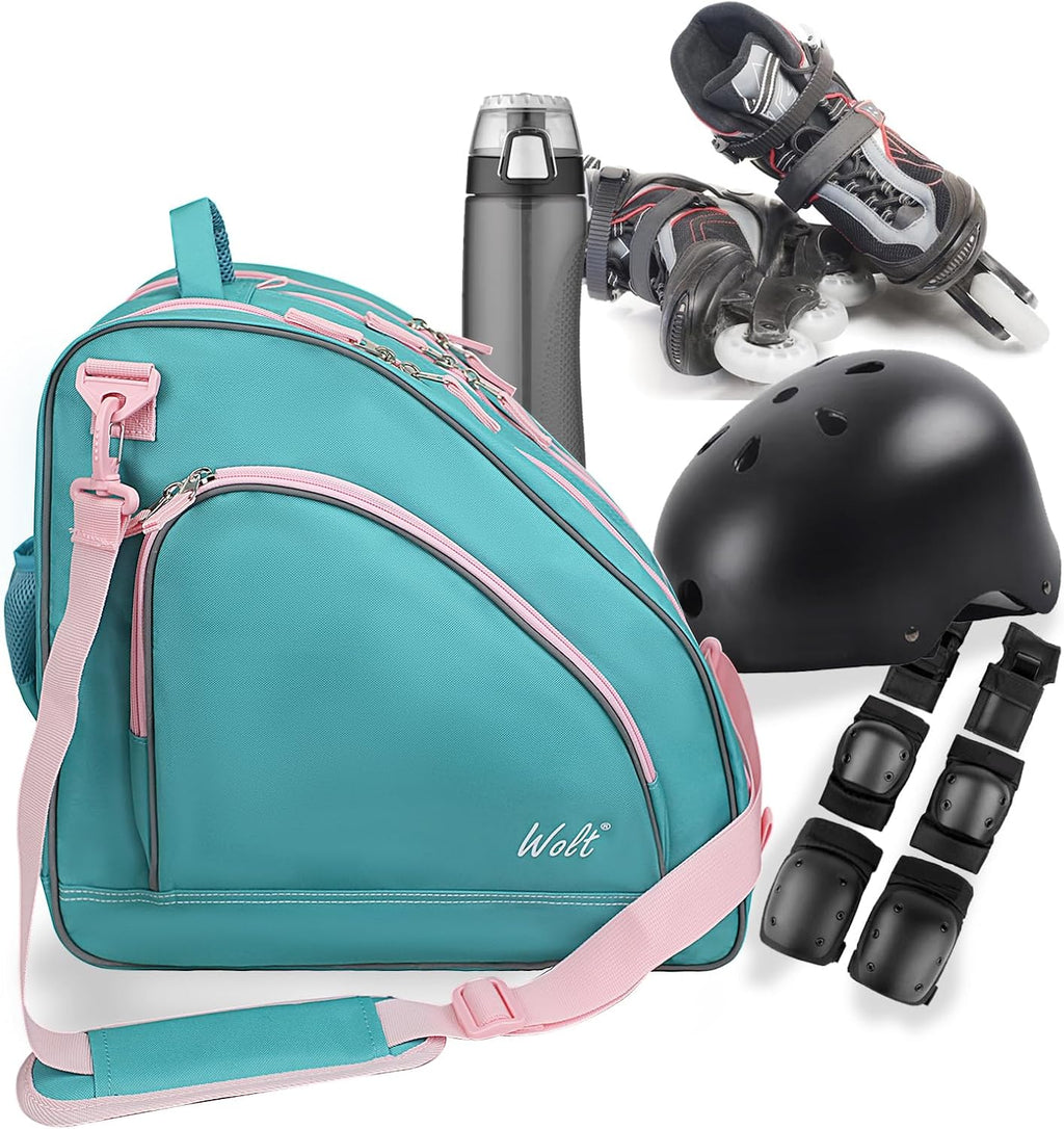 Ice Skate Bag - Roller Skate Bag, Inline Skate Bag with Adjustable Shoulder Strap for Both Youth and Adults.