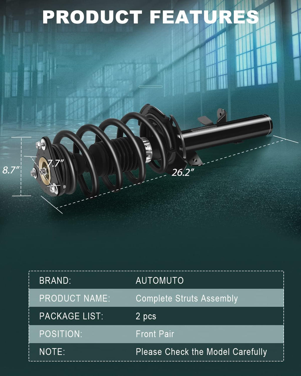 AUTOMUTO Front Strut Spring Assembly Fit for Ford Escape 2014-2019