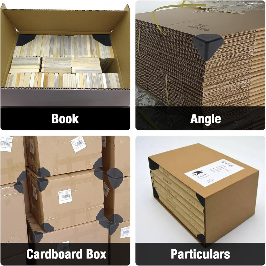 200 Pcs Packaging Edge Protectors, Heavy Duty Edge Corner Protector Golder for Boxes, Cartons, Panel Packaging
