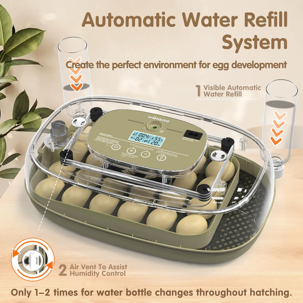 Egg Incubators Incubator for Hatching Eggs 24 Eggs Egg Incubator for Lab Home Farm with Automatic Egg Turning for