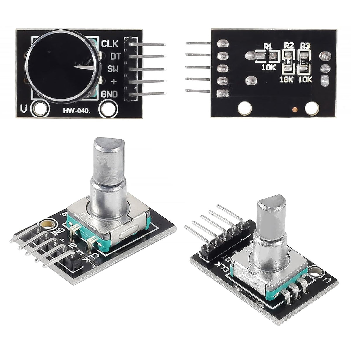 4pcs KY-040 Rotary Encoder Module 360 Degree Switch Encoders with Knobs Cap Brick Sensor Modules