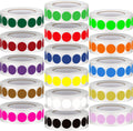 16000 Pcs 1/2 Inch Round Colored Dot Stickers Labels Roll