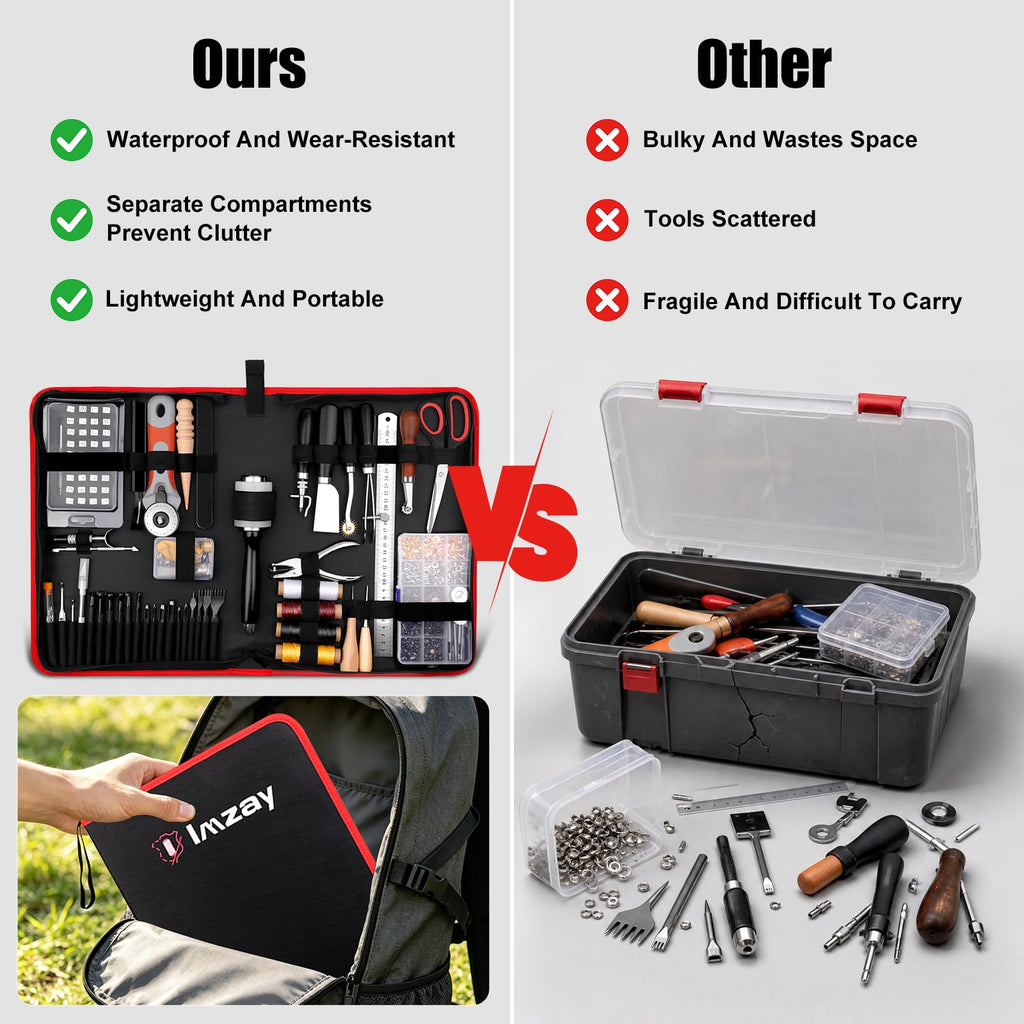 415 PCS Leather Working Kit, Leather Tool Kit, LeatherCrafting Set