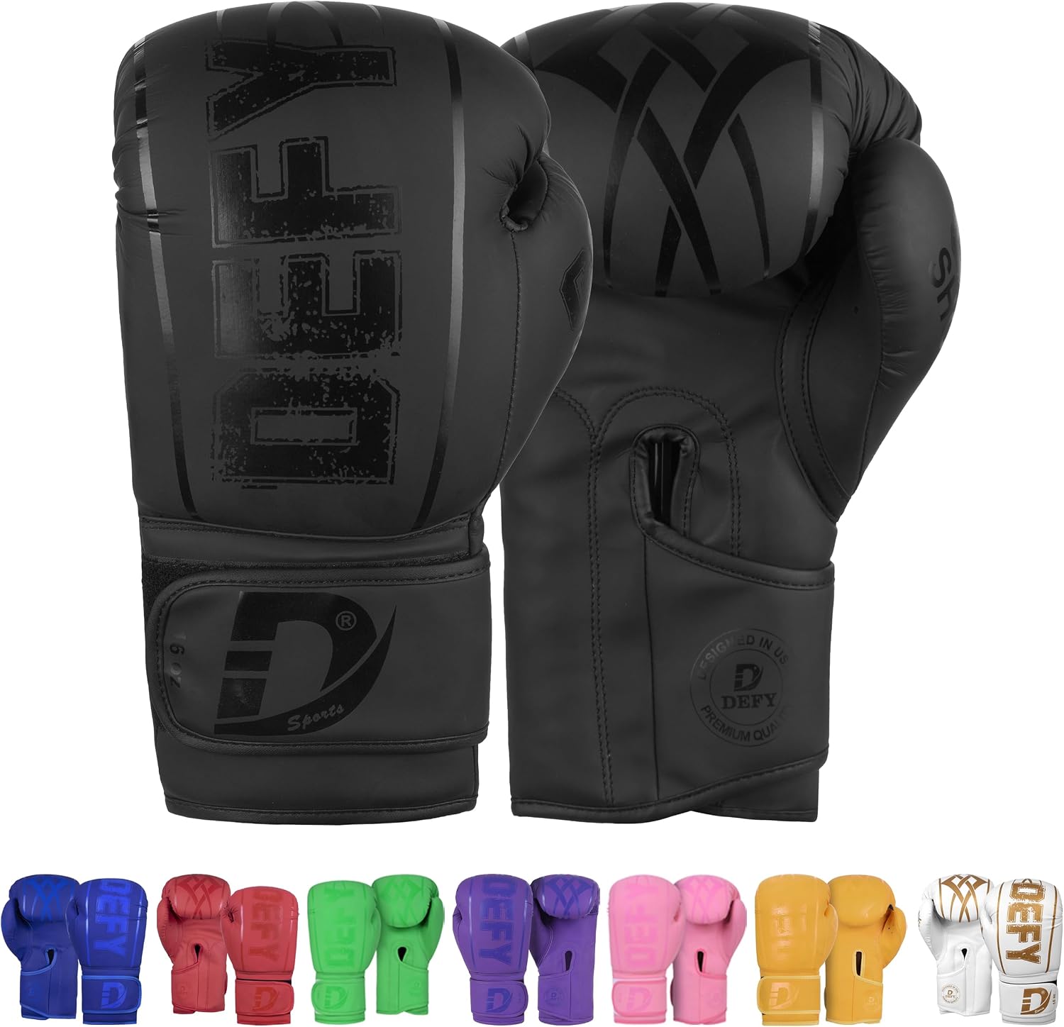 DEFY Boxing Gloves for Men & Women - Premium Quality Synthetic Leather Boxing Gloves for Training - Perfect for