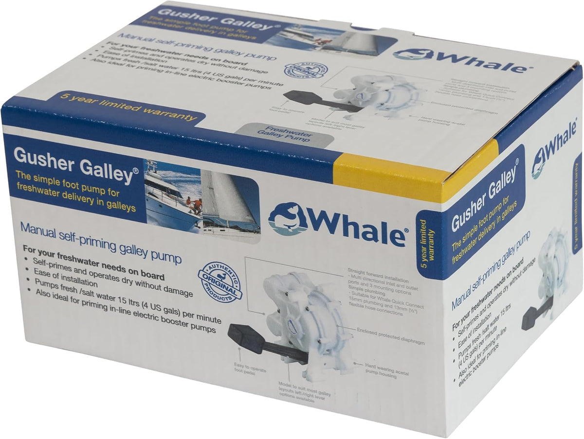 Whale Gusher Galley Mk3 Right-Lever Foot Pump, 4 GPM, GP0550