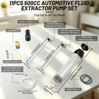 DZZ 500cc Fluid Extractor Pump,with 23.6" Flexible Hose,Two 9" Tubes