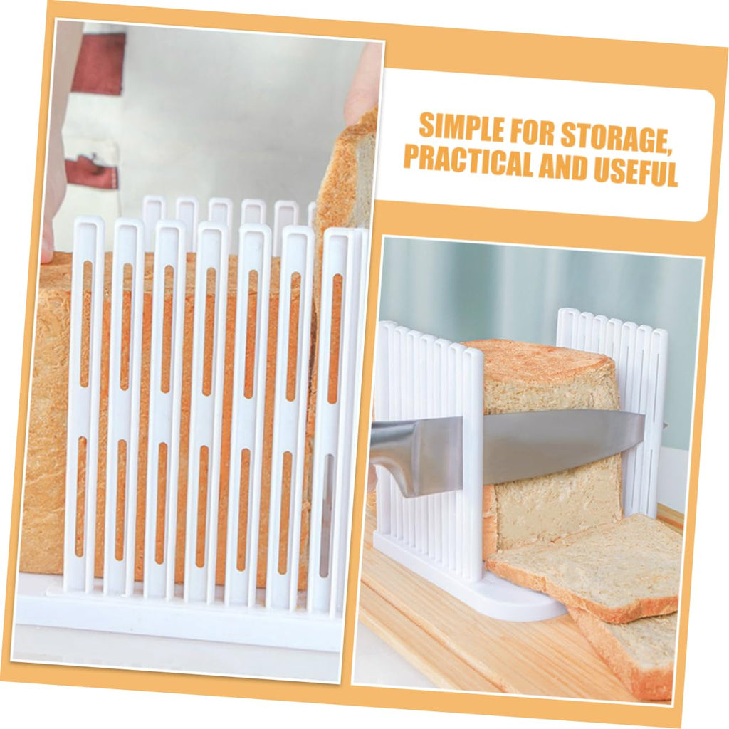 2pcs Bread Slicer Guide for Homemade Bread, ABS White