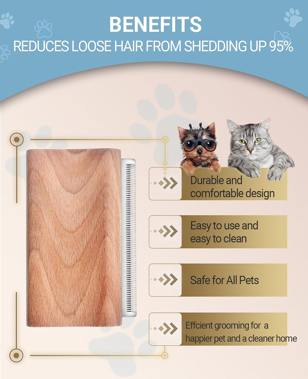 Dog Brush for Shedding | Pet pro Grooming Tool, Cat Grooming Supplies, Deshedding Dog Brush | Combs for Daily