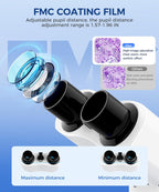 Compound Binocular Microscope for Adults, Professionals&Kids