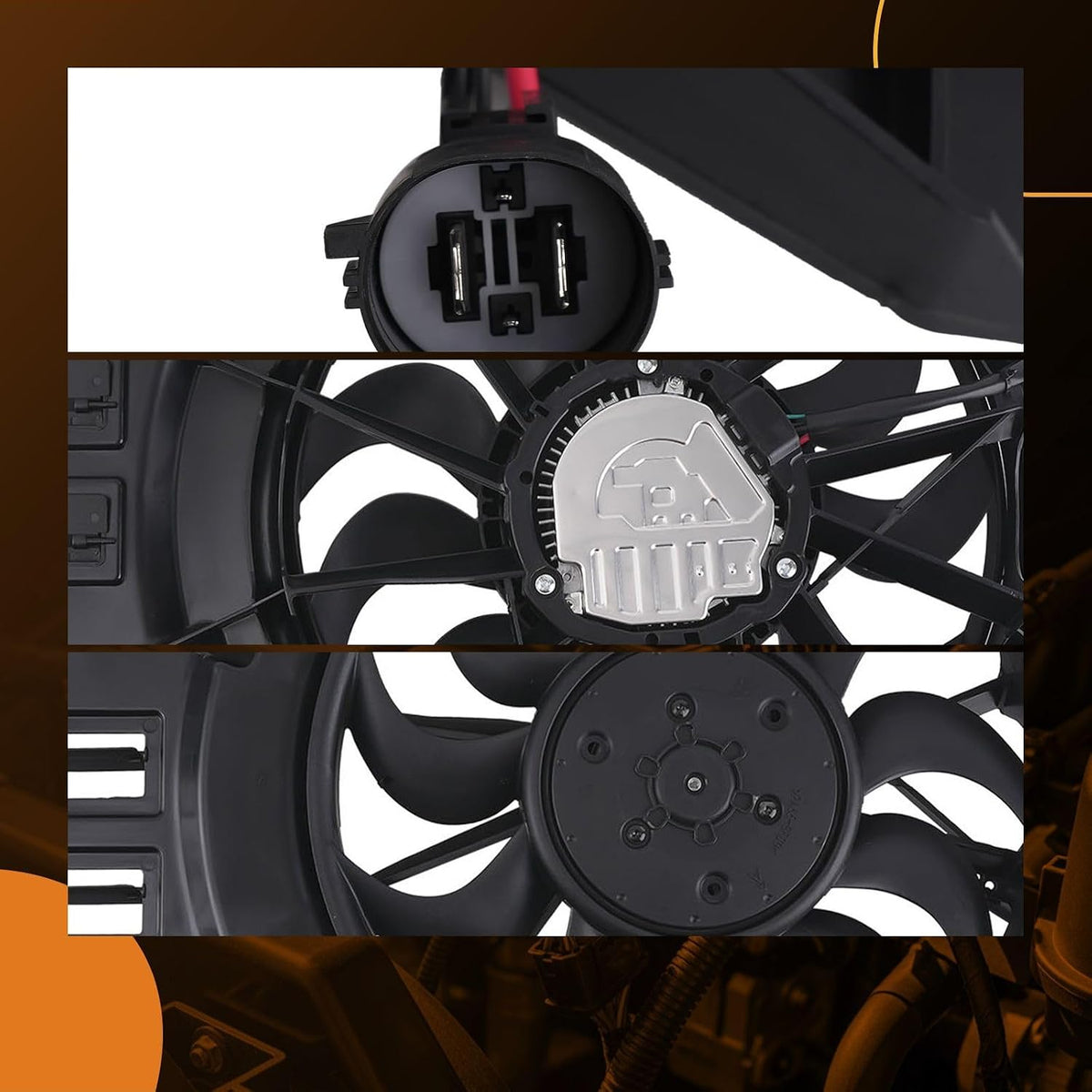 maXpeedingrods Radiator Cooling Fan with Shroud Assembly for Ford Escape 2013-2016 Transit Connect 2014-2022, CV6Z8C607Q CV6Z8C607A FO3115195