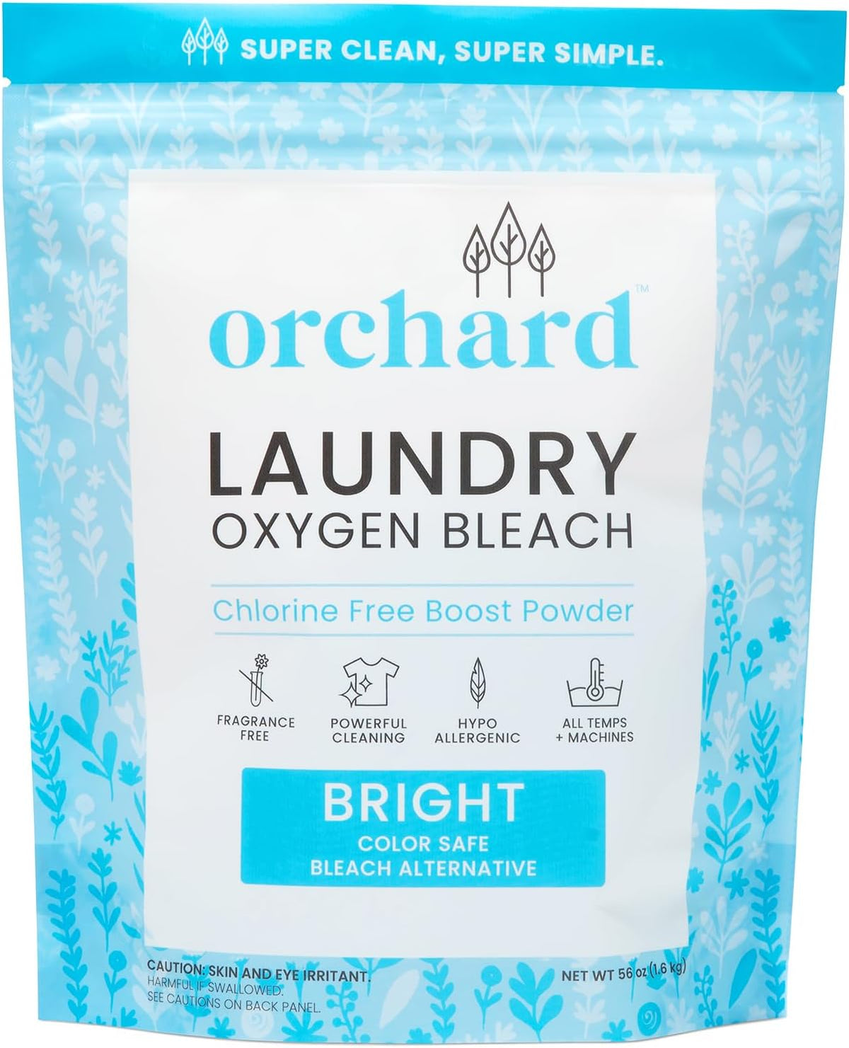 Orchard Unscented Oxygen Bleach Powder - Laundry Booster, 90 Loads