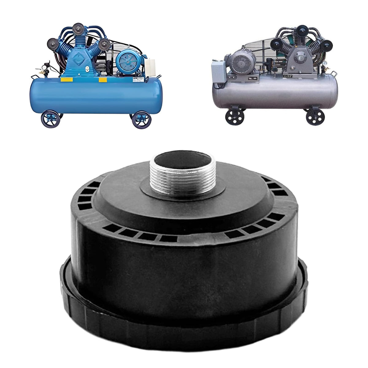 Flylin 2Pcs 32mm Air Compressor Muffler Central Pneumatic Compressor Parts