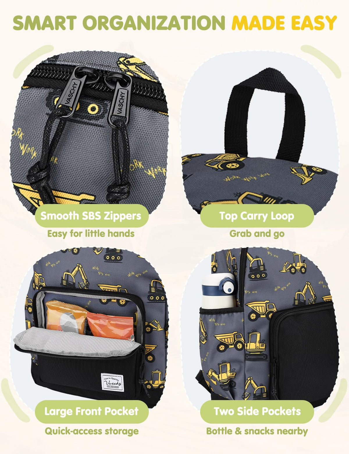 Preschool Backpack Toddler Kids Cute Lightweight Water Resistant