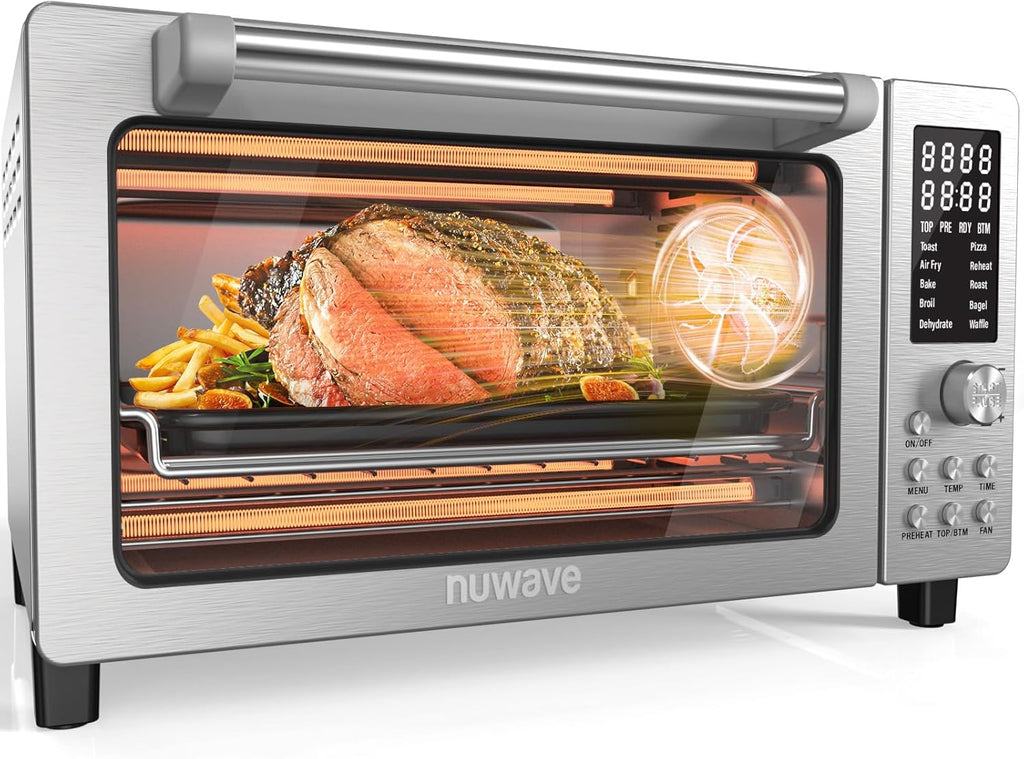 Bravo Pro Smart Air Fryer Toaster Oven Countertop Combo | 10-in-1 Cooking Functions, 1800W, 50-450°F, 21-Qt