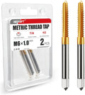 2 Pcs M6 x 1.0 Metric Thread Tap, M2 HSS Right Hand Thread Milling Tap