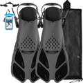Swim Fins Snorkel Fins Snorkeling Gear Flippers for Swimming Short Diving Fins Travel Size with Mesh Bag Extra Fin