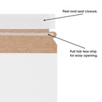 12 1/4 x 9 3/4" White Stayflats Lite Mailers