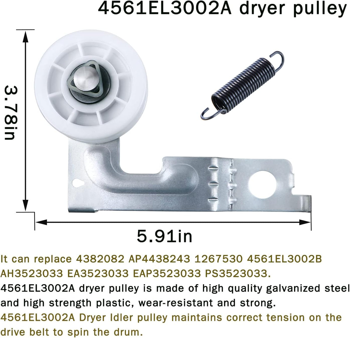New Upgrade Dryer Roller Replacement Kit Fit for LG or Kenmore Dryer