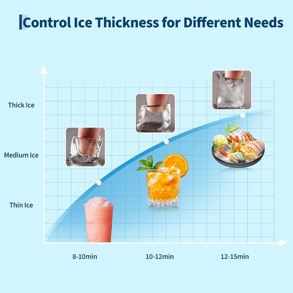 Commercial 400lbs/24H Cube Ice Maker Machine with 250Lbs Storage Bin, Stainless SteelIce Machine with Scheduled