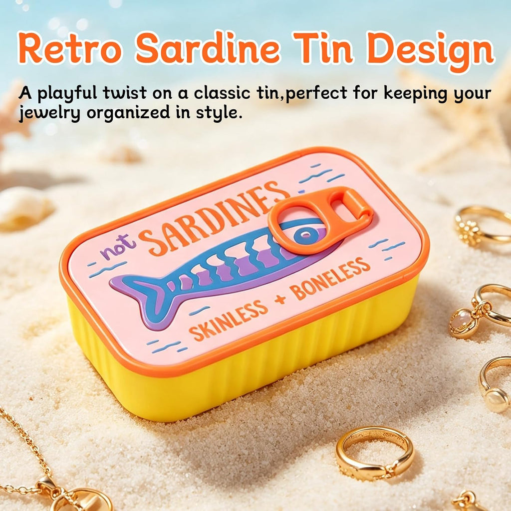 Sardine Travel Jewelry Case Portable Organizer for Earrings | Sardine Jewelry Box, Jewelry Travel Case, Portable