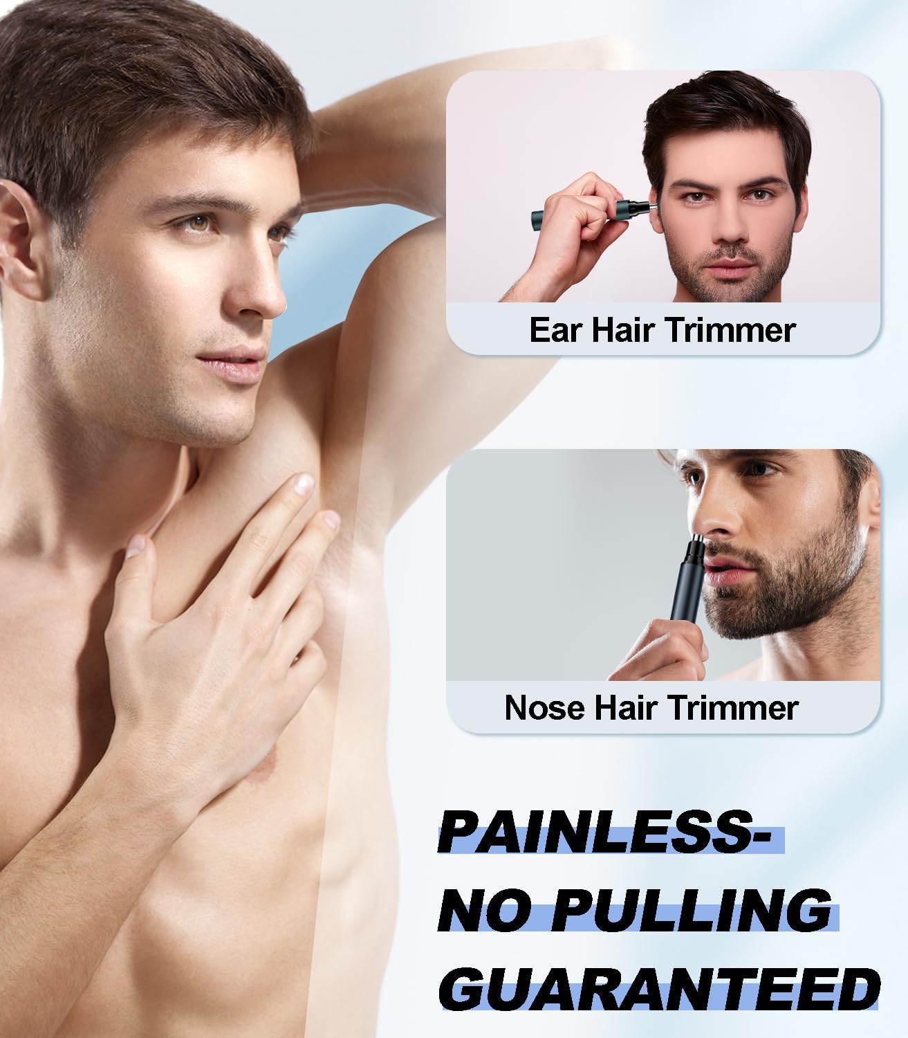 Nose Hair Trimmer for Men with LED Display- 2026 Professional Painless Ear Hair Trimmers for Women, USB Rechargeable