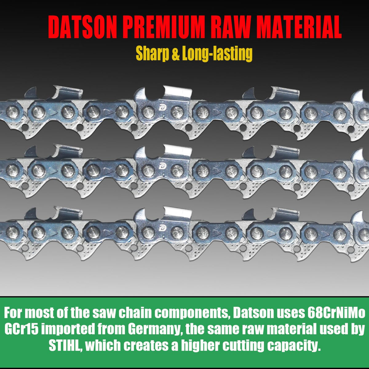 3PC 16 Inch Chainsaw Chain for TORO 51850 Flex-Force 60V Chainsaw, 16" Replacement Chain for Toro 51850 / 51850T / 51851 Chainsaw