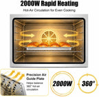 Commercial Countertop Convection Oven 60QT & 66L 110V-120V Half-size commercial oven 360° Even Hot Air Circulation