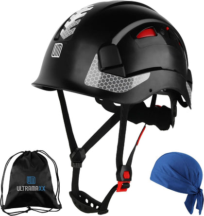 Safety Helmet Hard Hat, ANSI Z89.1 Approved Lightweight Vented Work Helmet, 6-Point Adjustable Ratchet Suspension