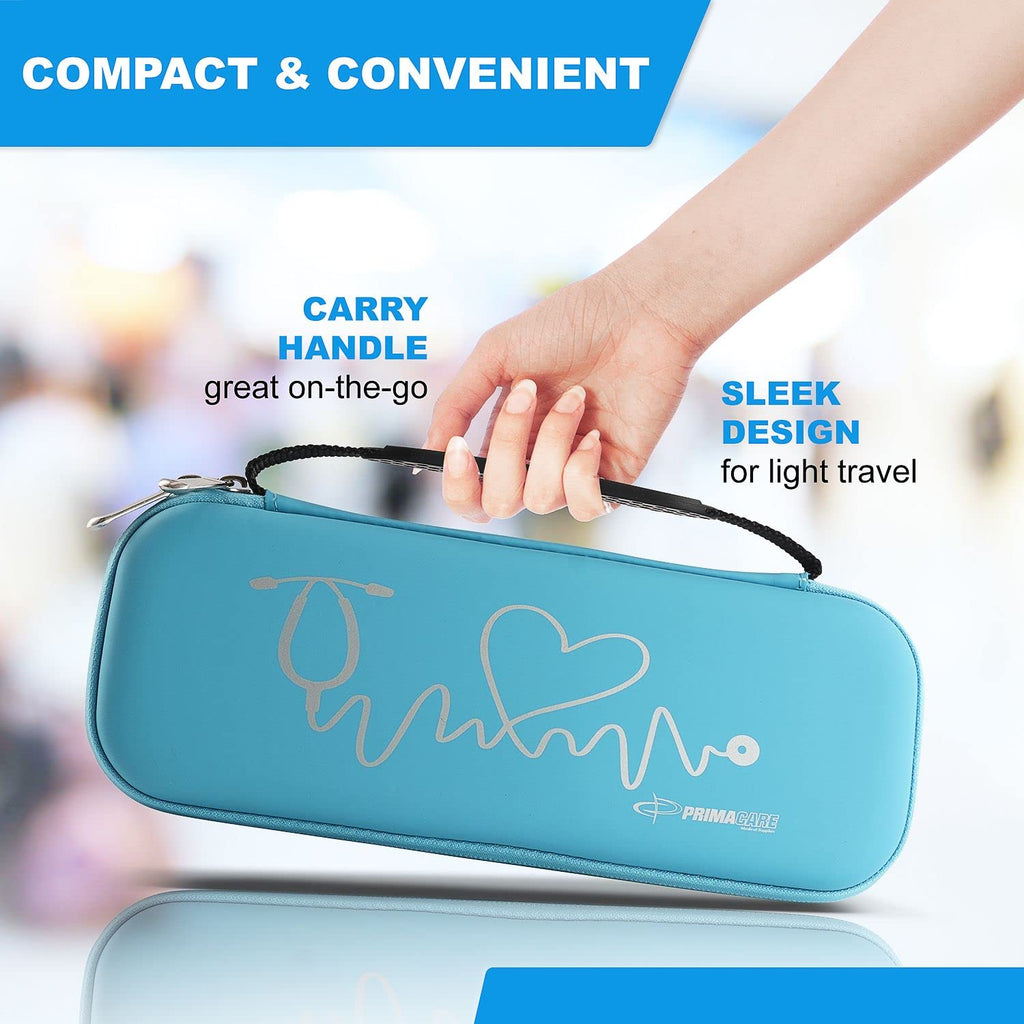 KB-9397-BL Stethoscope Case, Supplies Included, Blue with Multiple Compartments, Portable and Lightweight First Aid