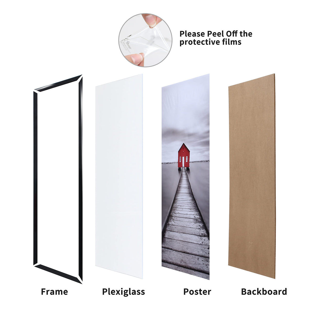 22.375 x 34 Poster Frame 3 Pack, Black