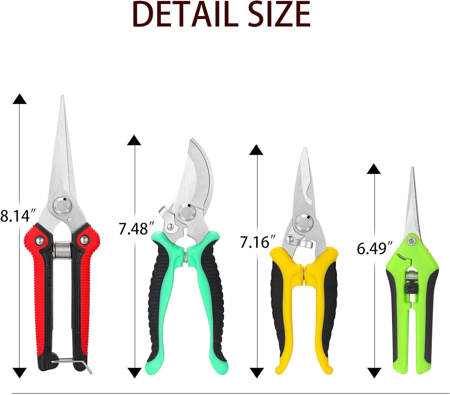 5‑Piece Garden Pruning Shears Set with Gloves & Storage Bag – Stainless Steel Trimming Scissors for Flowers, Herbs &