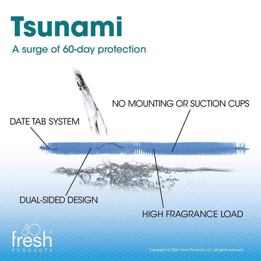 Tsunami 60 Day Vertical Urinal Screen No Mounting No Suction Cups Reversable Double Sided Design Maximum Splash