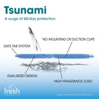 Tsunami 60 Day Vertical Urinal Screen No Mounting No Suction Cups Reversable Double Sided Design Maximum Splash