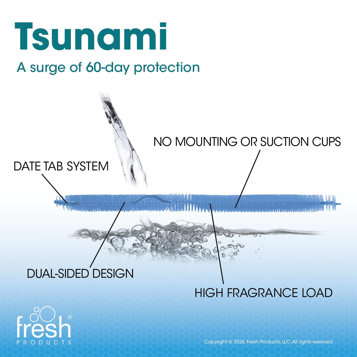Tsunami 60 Day Vertical Urinal Screen No Mounting No Suction Cups Reversable Double Sided Design Maximum Splash