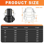 Gasher 3" Type C Camlock Fitting Polypropylene Female Coupler