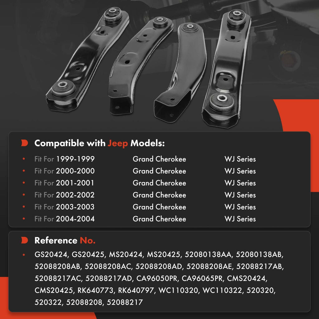 A-Premium Front Upper & Lower Control Arm Kit, with Bushing