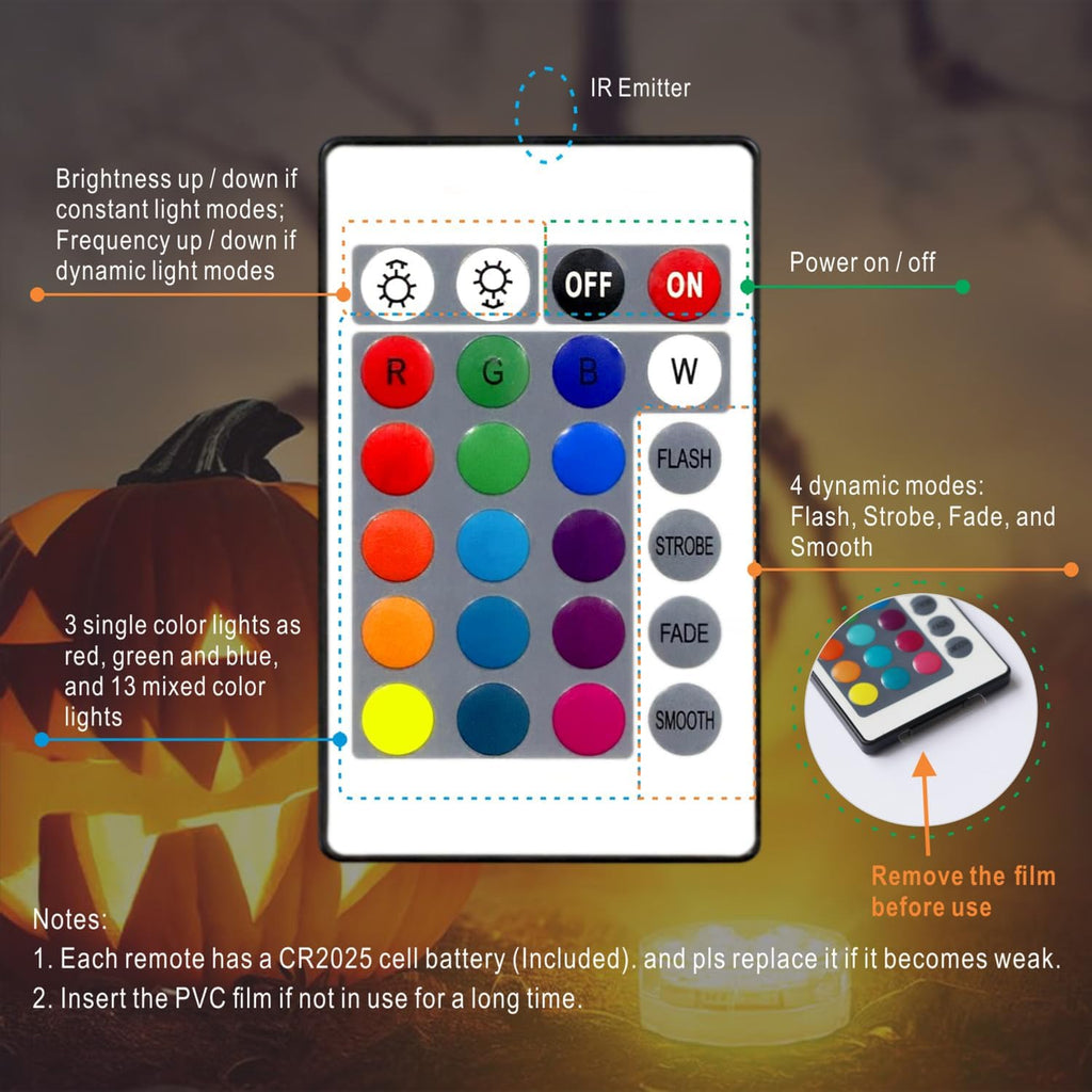 Submersible LED Pool Lights for Inground Pools and Above Ground Pools, 16 Colors 4 Modes Battery Powered Underwater