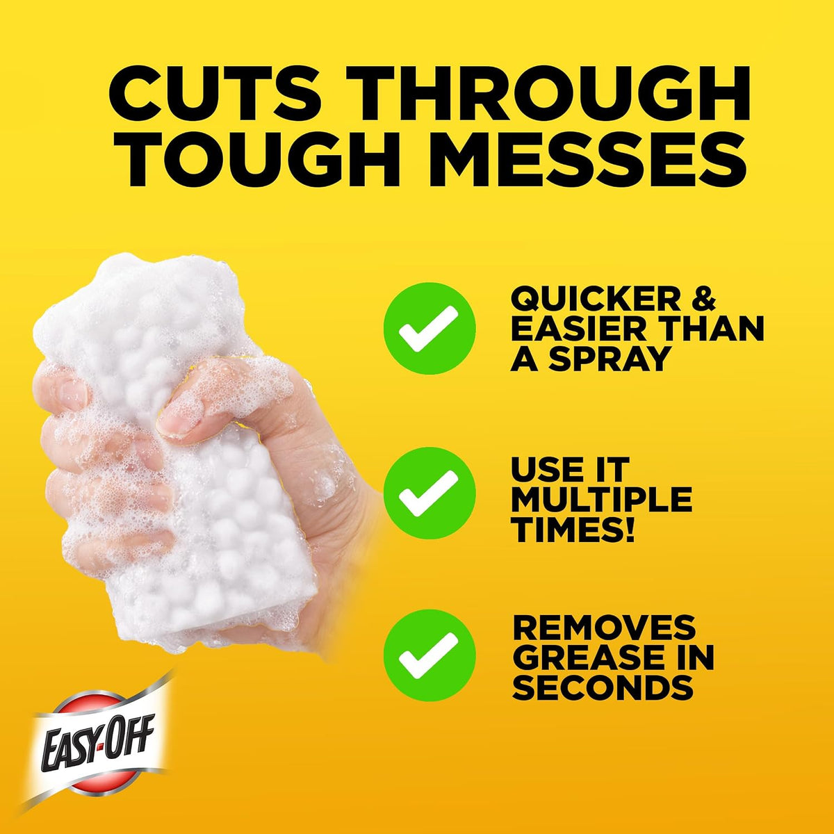 Easy Off Heavy Duty Degreaser Cleaner, 2-in-1 Cleaning Pads, 5ct